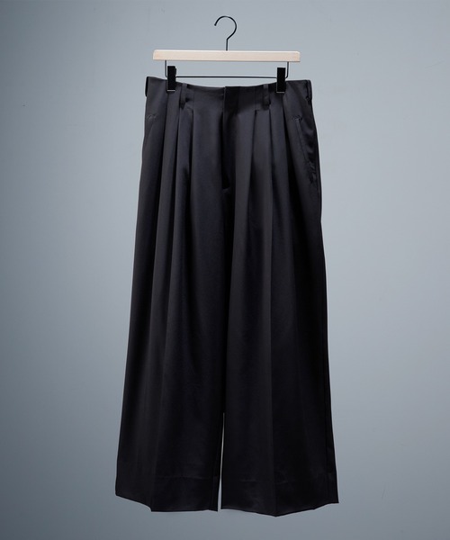 High Count 3 Tuck Wide Pants/ハイカウント3タックワイドパンツ