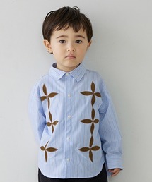 petit main（プティマイン）の「アップリケ刺しゅうシャツ（シャツ/ブラウス・キッズ）」