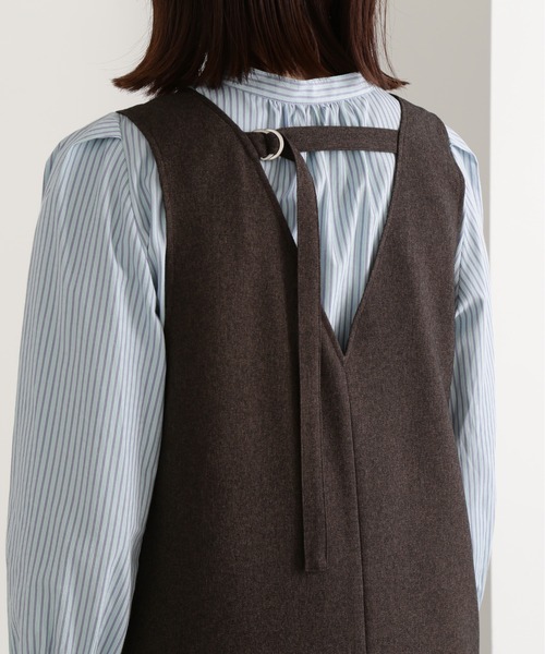 N.(N. Natural Beauty Basic)(エヌエヌナチュラルビューティーベーシック)の「【S Size Line】◆Vネックジャンパースカート(ジャンパースカート・レディース・ブラック/ブラウン/オフホワイト・SMALL/MEDIUM)」の19枚目の写真