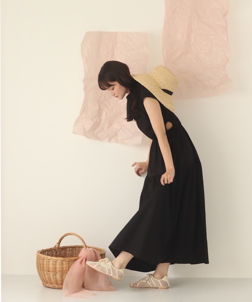 muguet（ミュゲ）の「リネンティアードワンピース（ワンピース・レディース・ブラック/アイボリー・FREE）」の15枚目の写真