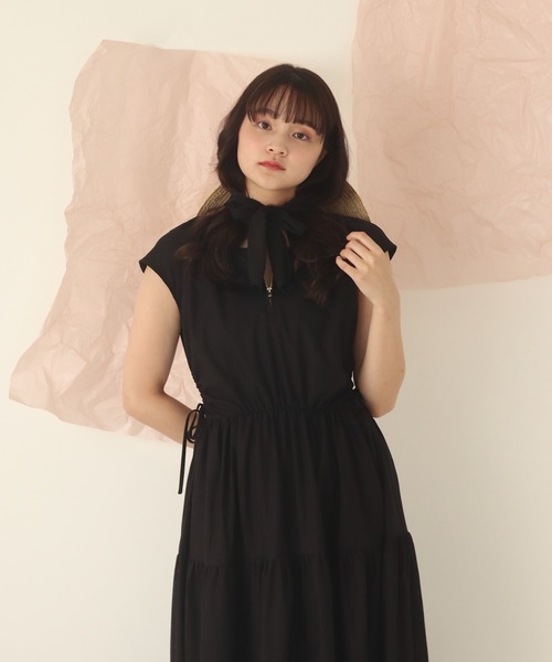 muguet（ミュゲ）の「リネンティアードワンピース（ワンピース・レディース・ブラック/アイボリー・FREE）」の17枚目の写真