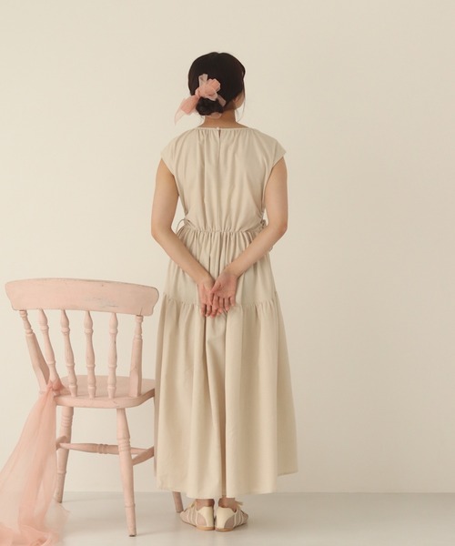 muguet（ミュゲ）の「リネンティアードワンピース（ワンピース・レディース・ブラック/アイボリー・FREE）」の4枚目の写真