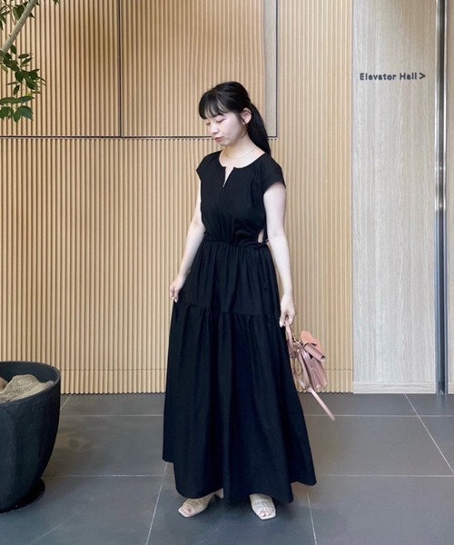 muguet（ミュゲ）の「リネンティアードワンピース（ワンピース・レディース・ブラック/アイボリー・FREE）」の21枚目の写真