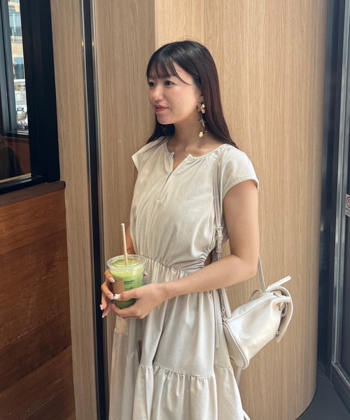 muguet（ミュゲ）の「リネンティアードワンピース（ワンピース・レディース・ブラック/アイボリー・FREE）」の12枚目の写真