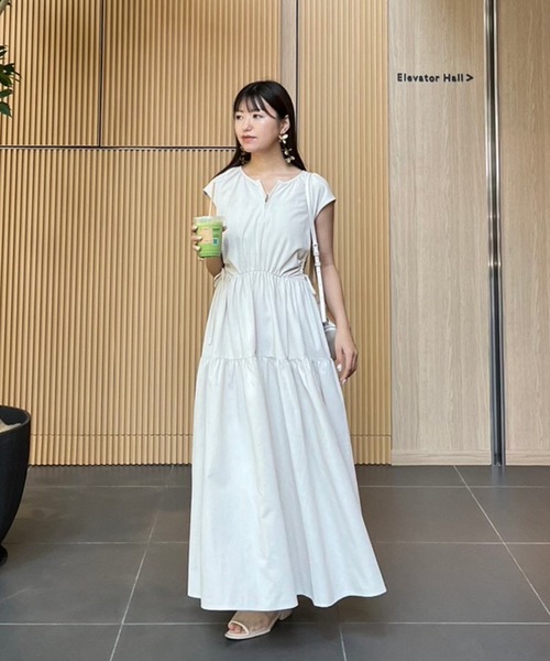 muguet（ミュゲ）の「リネンティアードワンピース（ワンピース・レディース・ブラック/アイボリー・FREE）」の11枚目の写真