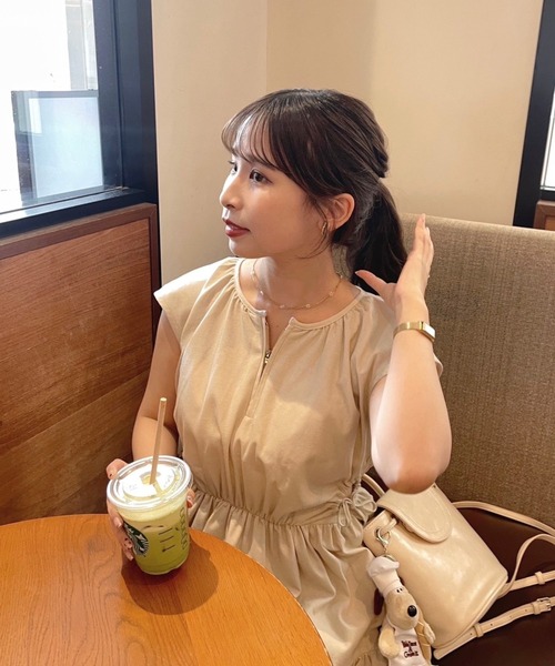 muguet（ミュゲ）の「リネンティアードワンピース（ワンピース・レディース・ブラック/アイボリー・FREE）」の10枚目の写真