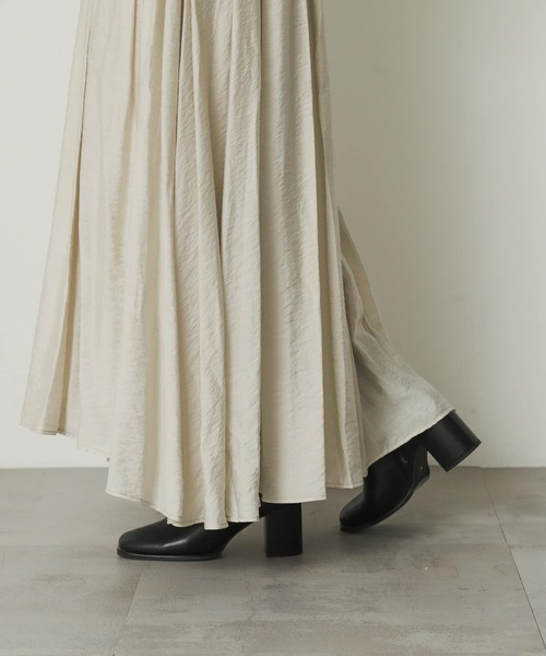 SENSE OF PLACE by URBAN RESEARCH（センスオブプレイスバイアーバンリサーチ）の「フレアボリュームスカート（スカート・レディース・ライトベージュ/チャコールグレー/イエロー・MEDIUM/SMALL）」の4枚目の写真