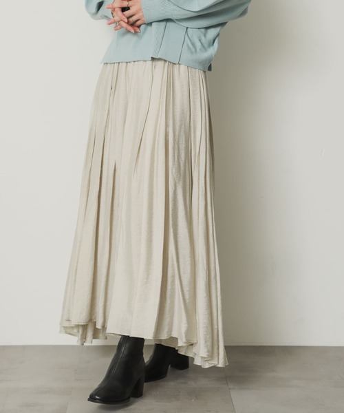 SENSE OF PLACE by URBAN RESEARCH（センスオブプレイスバイアーバンリサーチ）の「フレアボリュームスカート（スカート・レディース・ライトベージュ/チャコールグレー/イエロー・MEDIUM/SMALL）」の6枚目の写真