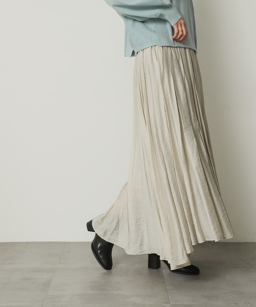 SENSE OF PLACE by URBAN RESEARCH（センスオブプレイスバイアーバンリサーチ）の「フレアボリュームスカート（スカート・レディース・ライトベージュ/チャコールグレー/イエロー・MEDIUM/SMALL）」の9枚目の写真