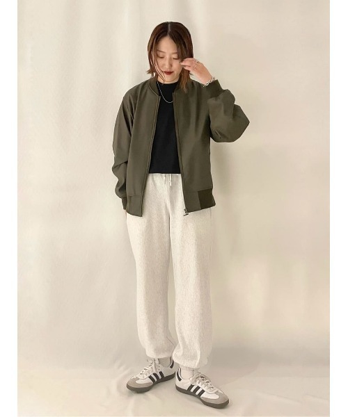 BACK NUMBER（バックナンバー）の「【BACK NUMBER】フェイクレザー MA-1フライトジャケット（MA-1・メンズ・オリーブ/ブラック・L/M/XL）」の5枚目の写真