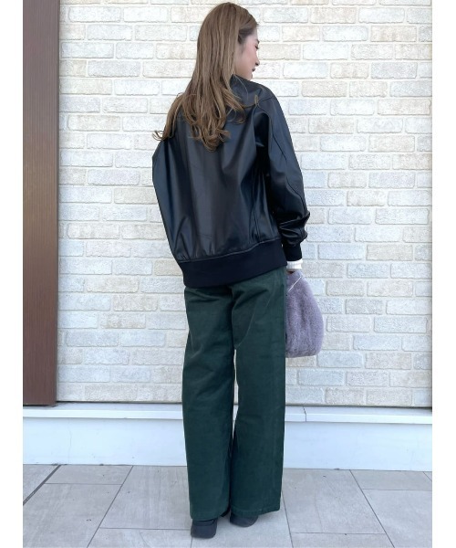 BACK NUMBER（バックナンバー）の「【BACK NUMBER】フェイクレザー MA-1フライトジャケット（MA-1・メンズ・オリーブ/ブラック・L/M/XL）」の20枚目の写真