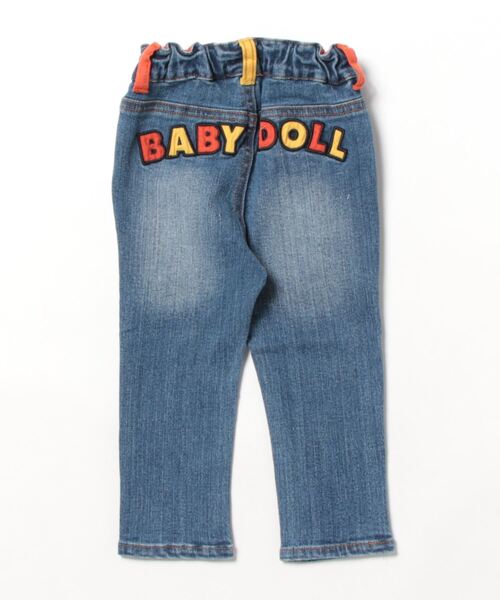 BABYDOLL（ベビードール）の「王冠 ロゴ ワッペン デニム ロングパンツ 8833K（デニムパンツ・キッズ・ブルー/ネイビー・80ｃｍ/90cm/110cm/130cm/100cm/140cm/120cm）」の3枚目の写真