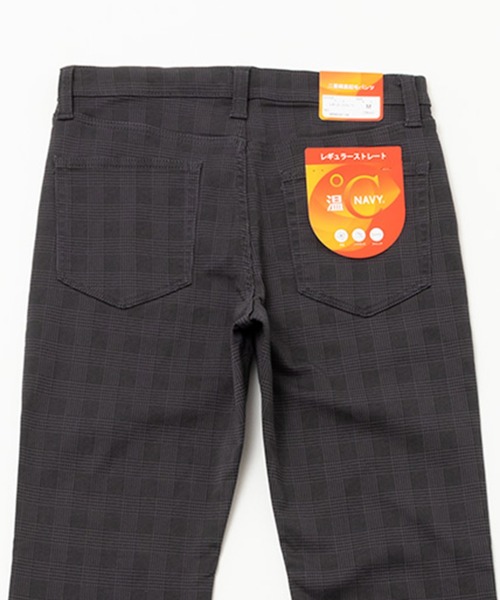 NAVY(ネイビー)の「温℃ 裏起毛ストレートパンツ(その他パンツ・メンズ・ベージュ/ダークグレー/ブラウン/ブラック/グレー/チャコール・S/M/XL/L)」の4枚目の写真
