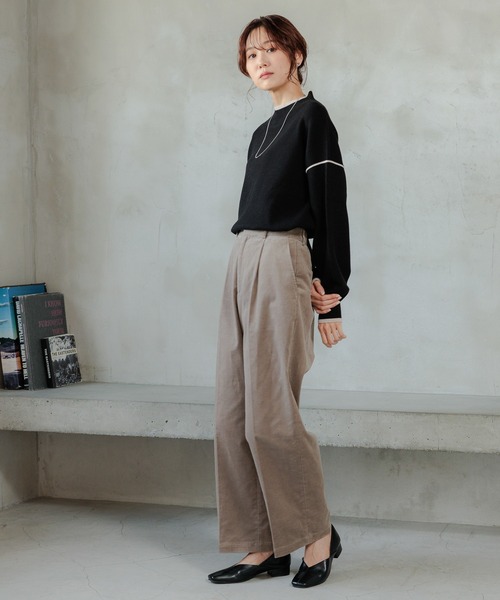 セール】ウツクシルエットコーデュロイワイドパンツ/906752