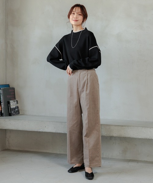 セール】ウツクシルエットコーデュロイワイドパンツ/906752