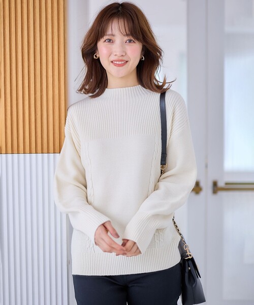 ANY SIS（エニィスィス）の「【洗える】スフレボトルネック ニット（ニット/セーター・レディース・ネイビー系/ライトグリーン系/ライトグレー系/アイボリー系/ピンク系/スカイブルー系・2）」の15枚目の写真