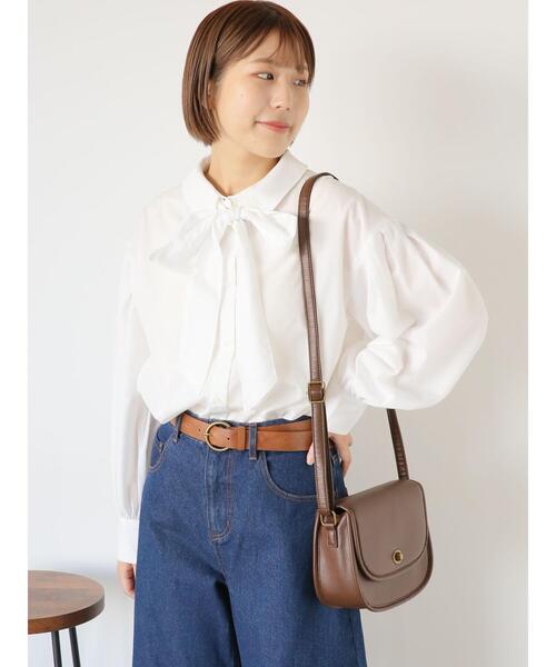 ehka sopo（エヘカソポ）の「柄アソートボウタイシャツ（シャツ/ブラウス・レディース・ピンク/ベージュ/ブラック/オフホワイト・F）」の8枚目の写真