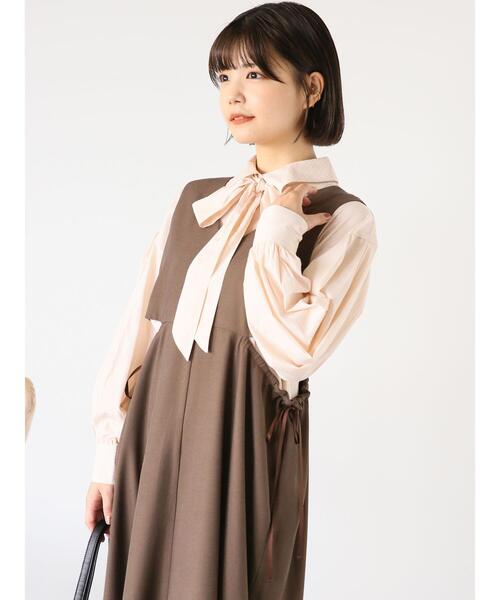 ehka sopo（エヘカソポ）の「柄アソートボウタイシャツ（シャツ/ブラウス・レディース・ピンク/ベージュ/ブラック/オフホワイト・F）」の14枚目の写真