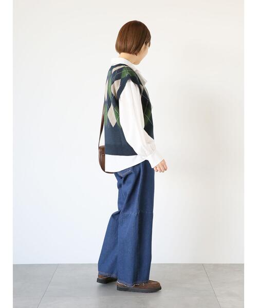 ehka sopo（エヘカソポ）の「柄アソートボウタイシャツ（シャツ/ブラウス・レディース・ピンク/ベージュ/ブラック/オフホワイト・F）」の19枚目の写真