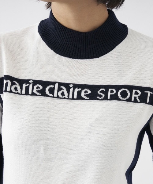 marie claire(マリ・クレール)の「【marie claire:マリ.クレール】レディースセーター ゴルフ(ニット/セーター・レディース・ブラック/ネイビー/ピンク/ホワイト・X-LARGE/MEDIUM/LARGE/XX-LARGE)」の6枚目の写真