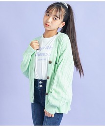 ANAP GｉRL（アナップガール）の「ニットカーディガン×ロンTセット（カーディガン/ボレロ・キッズ）」