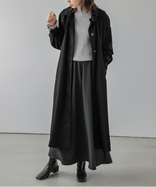 AMELY(エミリー)の「撥水トレンチコート(トレンチコート・レディース・ブラック/ベージュ・LONG/SHORT)」の2枚目の写真