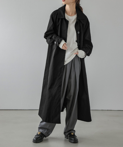 AMELY(エミリー)の「撥水トレンチコート(トレンチコート・レディース・ブラック/ベージュ・LONG/SHORT)」の3枚目の写真