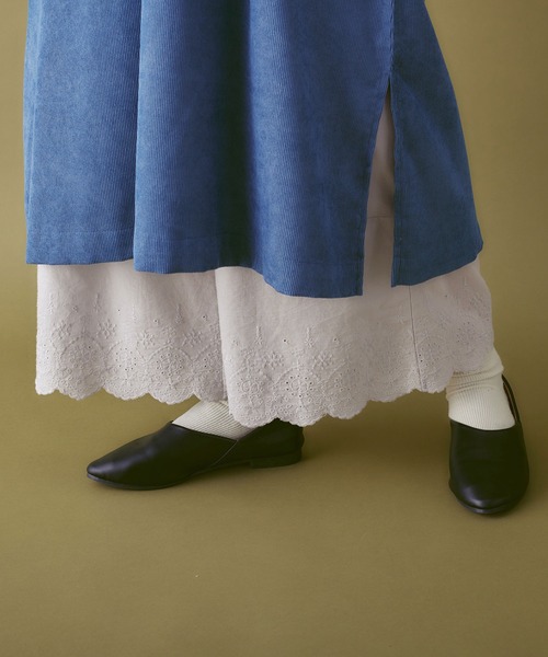 Viola e Viola（ヴィオラエヴィオラ）の「あったか綿裾レースペチパン（その他アンダーウェア/インナー・レディース・ホワイト/ブラック/ライトグレー・M/LL/3L/L）」の3枚目の写真