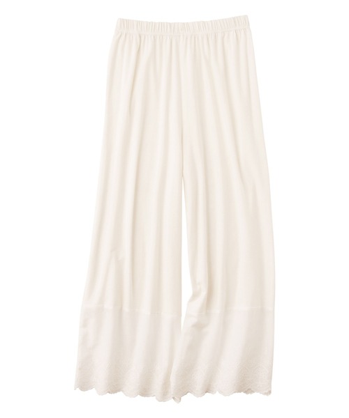 Viola e Viola（ヴィオラエヴィオラ）の「あったか綿裾レースペチパン（その他アンダーウェア/インナー・レディース・ホワイト/ブラック/ライトグレー・M/LL/3L/L）」の7枚目の写真