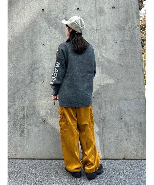 niko and...（ニコアンド）の「【MACORODRIGUEZ(マコ・ロドリゲス)】コラボグラフィック ニット（ニット/セーター・レディース・アイボリー/ネイビー/グレー/ピンク・FREE）」の9枚目の写真