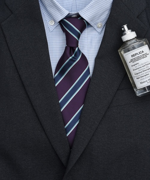 CALIFORNIA OUTFITTERS（カリフォルニア アウトフィッターズ）の「STD 3-10C7 ネクタイ ベーシック タイ 小紋 ストライプ  ギフト（ネクタイ・メンズ・ワイン系1/ベージュ系/ワイン系3/ネイビー系/ネイビー系1/レッド/ネイビー系2/グリーン/グレー/ワイン系/ブラウン/ワイン系2/パープル系1/ネイビー系3/パープル系・ONESIZE）」の11枚目の写真