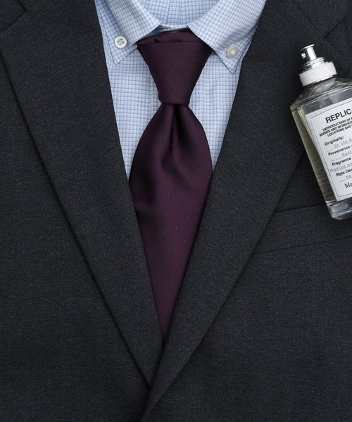 CALIFORNIA OUTFITTERS（カリフォルニア アウトフィッターズ）の「STD 3-10C7 ネクタイ ベーシック タイ 小紋 ストライプ  ギフト（ネクタイ・メンズ・ワイン系1/ベージュ系/ワイン系3/ネイビー系/ネイビー系1/レッド/ネイビー系2/グリーン/グレー/ワイン系/ブラウン/ワイン系2/パープル系1/ネイビー系3/パープル系・ONESIZE）」の12枚目の写真