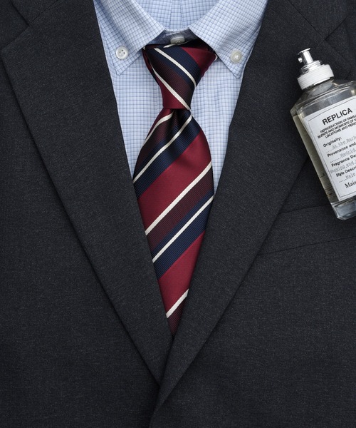 CALIFORNIA OUTFITTERS（カリフォルニア アウトフィッターズ）の「STD 3-10C7 ネクタイ ベーシック タイ 小紋 ストライプ  ギフト（ネクタイ・メンズ・ワイン系1/ベージュ系/ワイン系3/ネイビー系/ネイビー系1/レッド/ネイビー系2/グリーン/グレー/ワイン系/ブラウン/ワイン系2/パープル系1/ネイビー系3/パープル系・ONESIZE）」の15枚目の写真