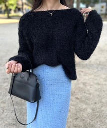 MODE ROBE | ボートネックシャギーニット(ニット/セーター)