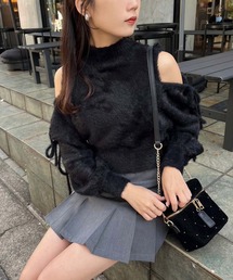 one after another NICE CLAUP | 肩あきマルチウェイ/あざとフェザーリボンニット(ニット/セーター)