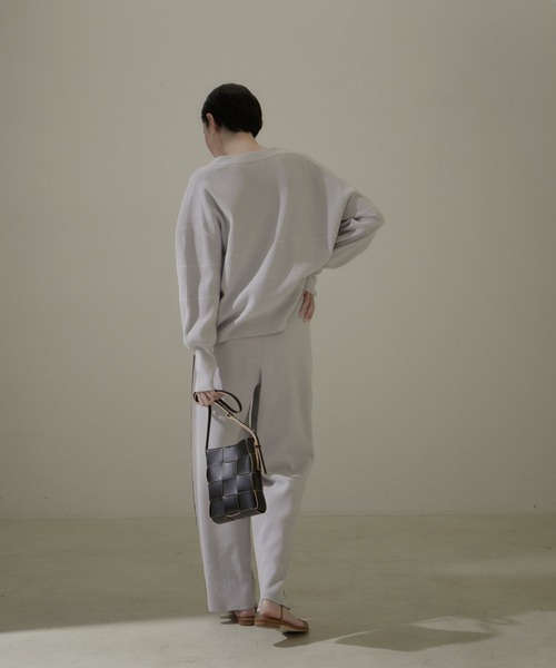 SALON adam et rope'（サロン アダム エ ロペ）の「トラックパンツ -CreamyCotton /クリーミーコットン-（その他パンツ・レディース・ライトグレー/ホワイト/ブラック系その他/ブルー系その他4・FREE）」の14枚目の写真