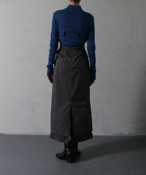 &g'aime(アンジェム)の「【&g’aime】ビスチェドッキングリブニットトップス(ニット/セーター・レディース・グレイッシュベージュ/ブラック/ブルー・FREE)」の20枚目の写真