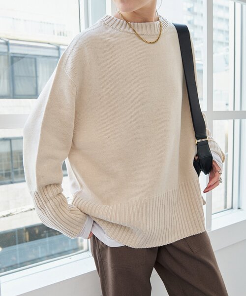 Spick & Span(スピックアンドスパン)の「≪追加≫バルキーヤーン ロングリブ プルオーバー(ニット/セーター・レディース・グレー/ホワイト/ベージュ/ブルー系その他・FREE)」の22枚目の写真