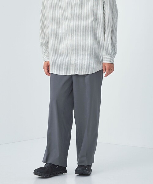 green label relaxing（グリーンレーベルリラクシング）の「【WEB限定】＜GLR or＞ワイド 1P スラックス パンツ（その他パンツ・メンズ・ベージュ/ダークグレー/ブラック・S/L/M）」の3枚目の写真