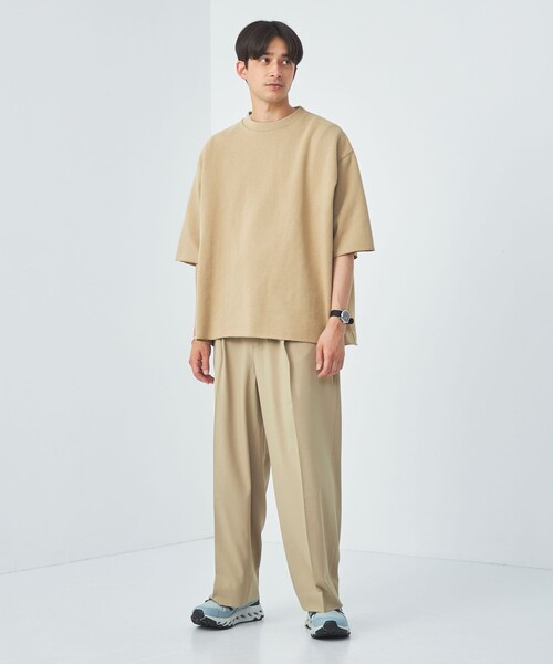 green label relaxing（グリーンレーベルリラクシング）の「【WEB限定】＜GLR or＞ワイド 1P スラックス パンツ（その他パンツ・メンズ・ベージュ/ダークグレー/ブラック・S/L/M）」の4枚目の写真