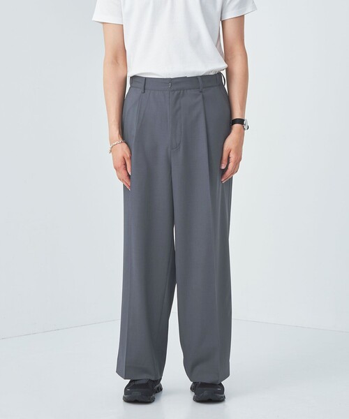 green label relaxing（グリーンレーベルリラクシング）の「【WEB限定】＜GLR or＞ワイド 1P スラックス パンツ（その他パンツ・メンズ・ベージュ/ダークグレー/ブラック・S/L/M）」の7枚目の写真