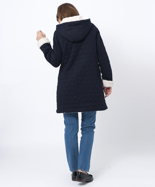 MILKFED.（ミルクフェド）の「HEART QUILTED COAT（その他アウター・レディース・アッシュ/ネイビー・MEDIUM/SMALL）」の4枚目の写真