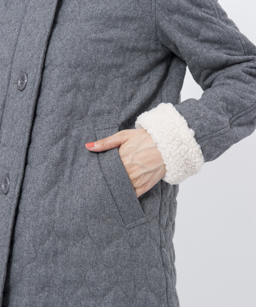 MILKFED.（ミルクフェド）の「HEART QUILTED COAT（その他アウター・レディース・アッシュ/ネイビー・MEDIUM/SMALL）」の5枚目の写真