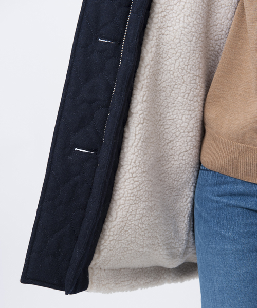 MILKFED.（ミルクフェド）の「HEART QUILTED COAT（その他アウター・レディース・アッシュ/ネイビー・MEDIUM/SMALL）」の11枚目の写真