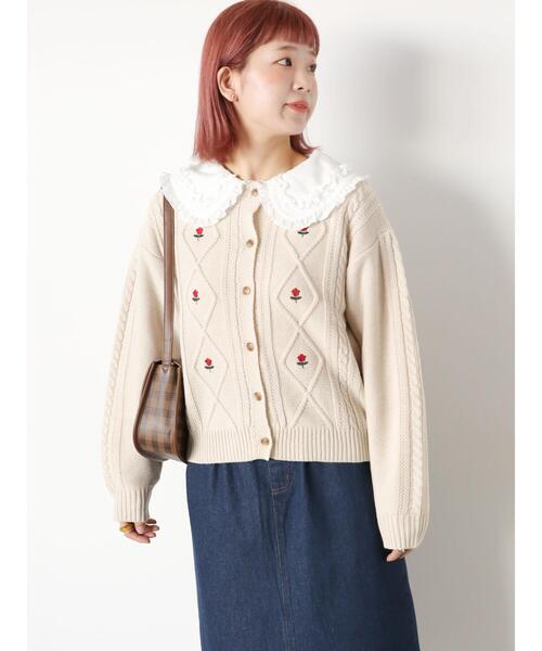 ehka sopo（エヘカソポ）の「フリル丸襟ブラウス（シャツ/ブラウス・レディース・オフホワイト/キナリ・F）」の20枚目の写真