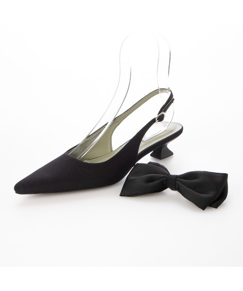 EVOL(イーボル)の「一部WEB限定カラー【EVOL】取り外し可リボンバックバンドパンプス IW5277(パンプス・レディース・ブラック/シルバー/ゴールド/インディゴブルー・22.0cm/22.5cm/23.0cm/23.5cm/24.0cm/24.5cm/25.0cm)」の10枚目の写真
