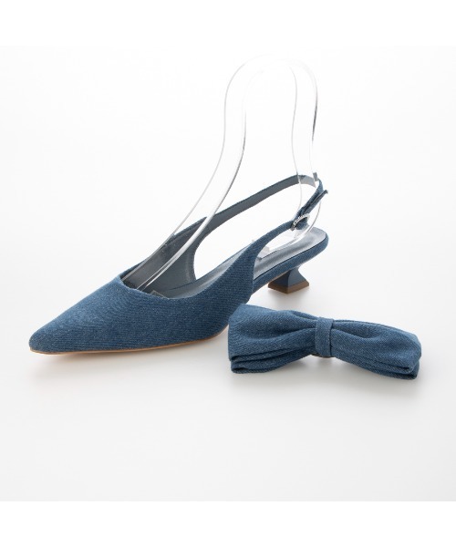 EVOL(イーボル)の「一部WEB限定カラー【EVOL】取り外し可リボンバックバンドパンプス IW5277(パンプス・レディース・ブラック/シルバー/ゴールド/インディゴブルー・22.0cm/22.5cm/23.0cm/23.5cm/24.0cm/24.5cm/25.0cm)」の16枚目の写真