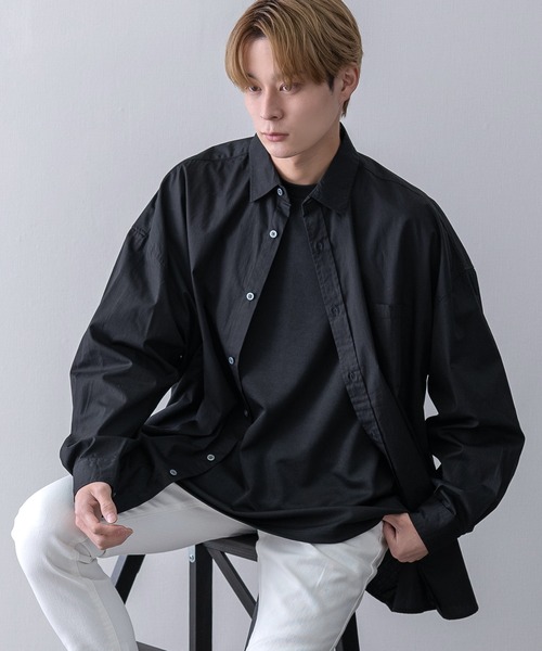 improves(インプローブス)の「ブロード レギュラーカラー 長袖シャツ(シャツ/ブラウス・メンズ・ホワイト/サックスブルー/ブラック・LARGE/MEDIUM/X-LARGE)」の2枚目の写真