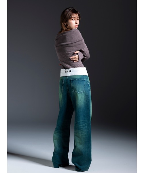 DURAS（デュラス）の「Offshol loose knit（ニット/セーター・レディース・ブラウン/ブルー/ピンク・FREE）」の6枚目の写真