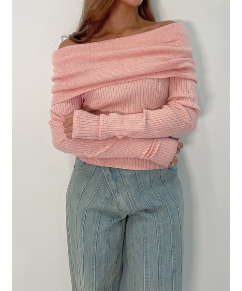 DURAS（デュラス）の「Offshol loose knit（ニット/セーター・レディース・ブラウン/ブルー/ピンク・FREE）」の11枚目の写真